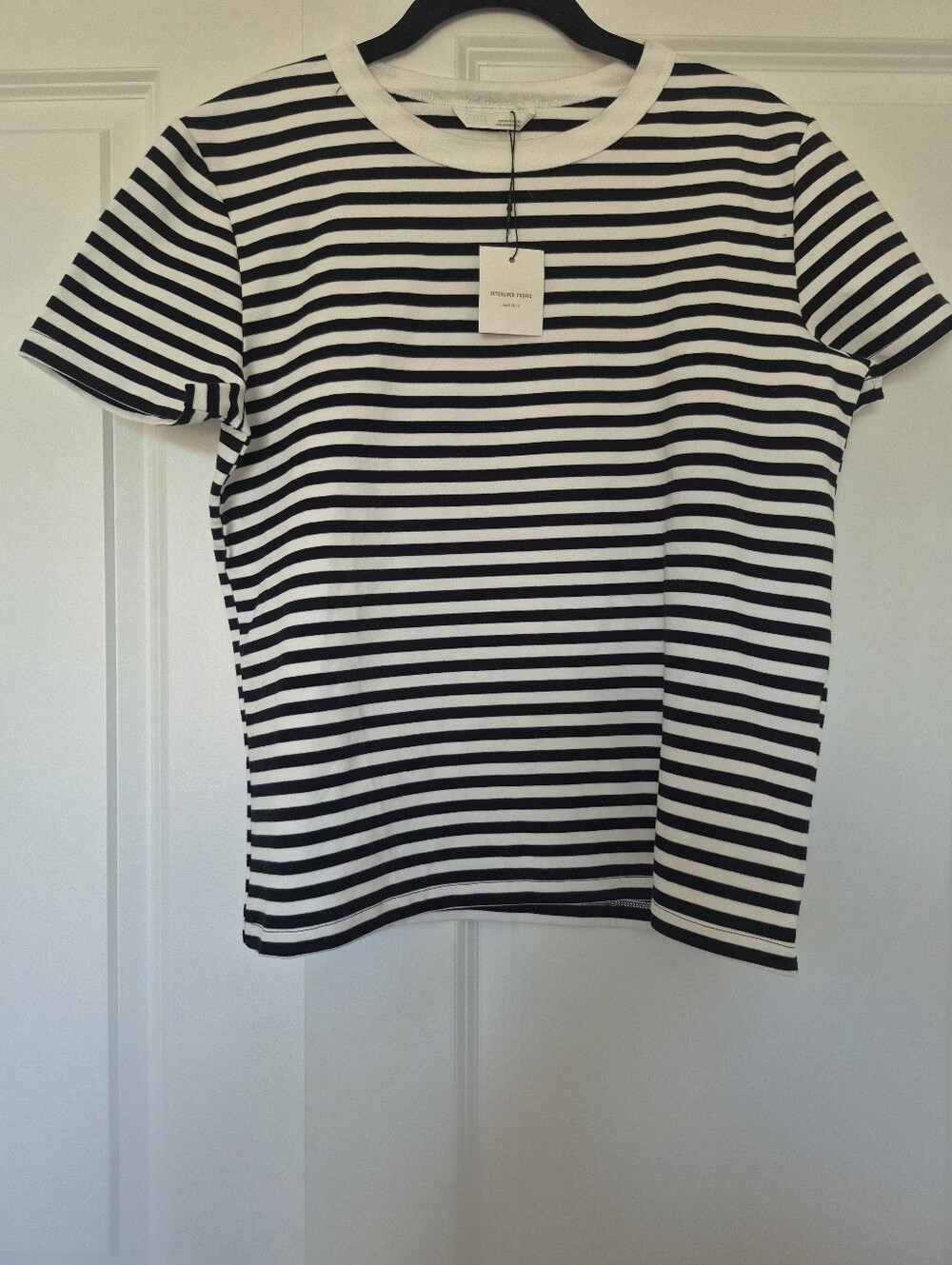 Zara Black & White Striped Short-Sleeve Tee